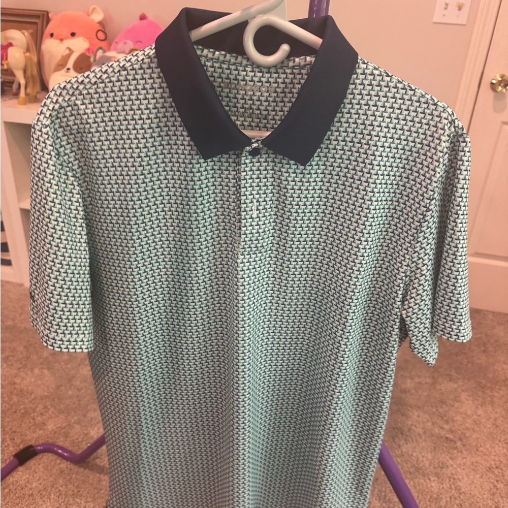 Bonobos Blue/turquoise and White Polo Shirt